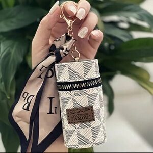 Geometric Pattern Bag Charms Keychain Pouch